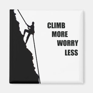 Motivational rock climbing magnet