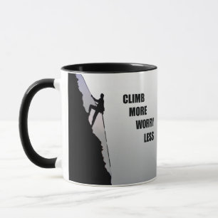 Motivational rock climbing mug