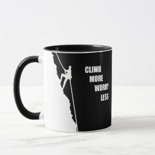 Motivational rock climbing mug