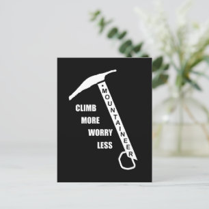 Motivational rock climbing postcard