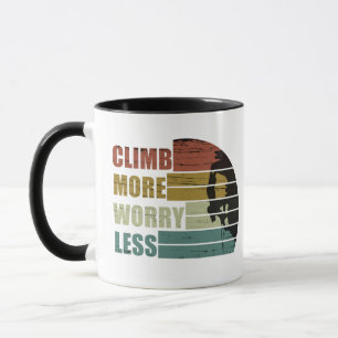 Motivational rock climbing quotes mug