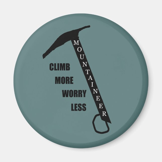 Motivational rock climbing rockclimbing saying magnet (Front)