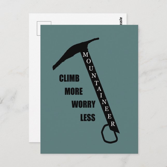 Motivational rock climbing rockclimbing saying postcard (Front/Back)