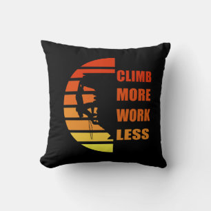 Motivational rock climbing saying cushion