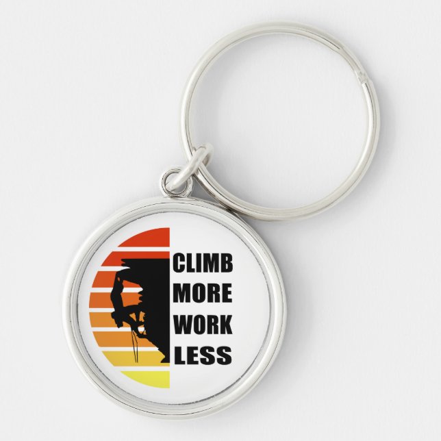 Motivational rock climbing saying key ring (Front)