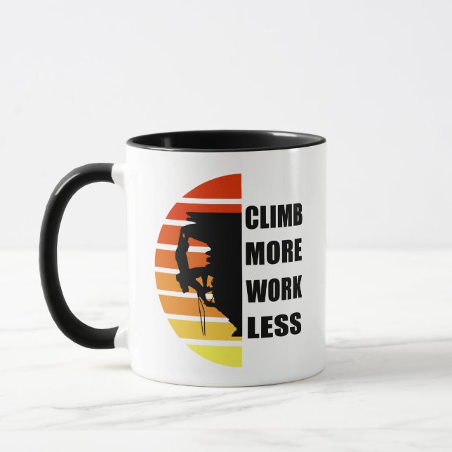 Motivational rock climbing saying mug (Left)
