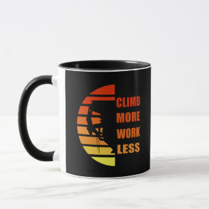Motivational rock climbing saying mug