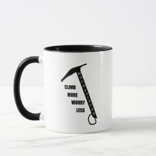Motivational rock climbing saying mug