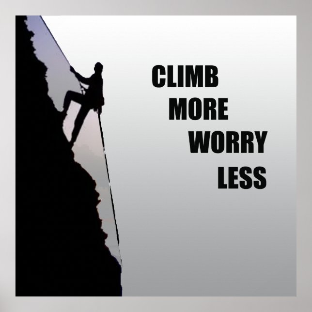 Motivational rockclimbing saying poster (Front)