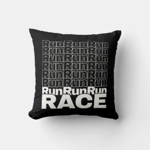 Motivational Runner In-Training Quote - Run Race Cushion