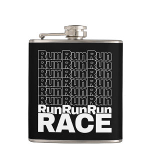 Motivational Runner In-Training Quote - Run Race Hip Flask