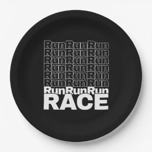 Motivational Runner In-Training Quote - Run Race Paper Plate