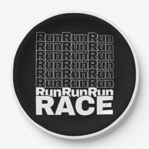 Motivational Runner In-Training Quote - Run Race Paper Plate