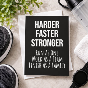 Motivational Running Team Card