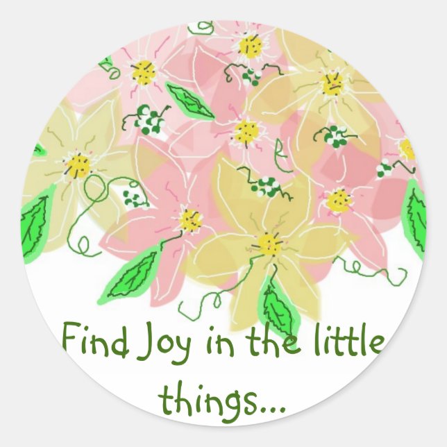 Motivational Saying... Classic Round Sticker (Front)