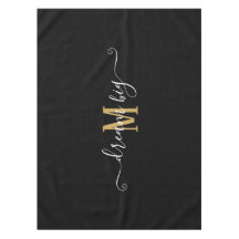 Motivational Saying Dream Big Monogram Black Gold