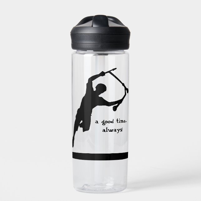 Motivational Scooter Quote Good Time Always Water Bottle (Front)