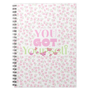 Motivational Self-Care Spiral Photo Notebook