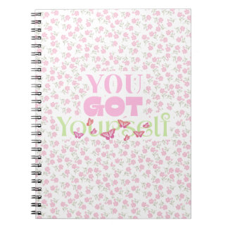 Motivational Self-Care Spiral Photo Notebook