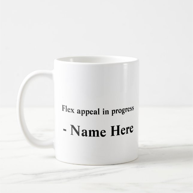 Motivational Slogan Customised Typographical Coffee Mug (Left)