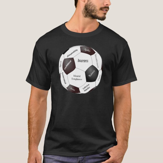 Motivational Soccer Game, Sports Words T-Shirt (Front)