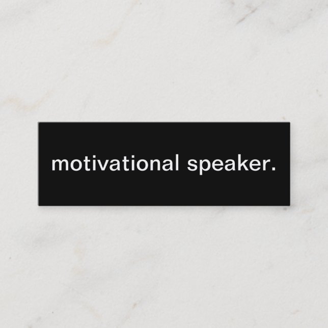 Motivational Speaker Business Card (Front)