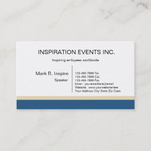 Motivational Speaker Business Cards
