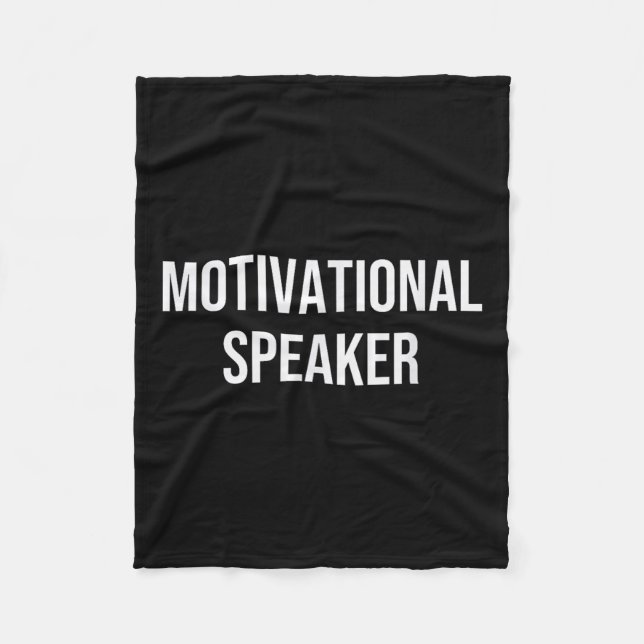 Motivational Speaker  Fleece Blanket (Front)