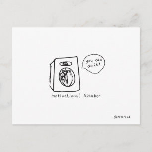 motivational speaker postcard