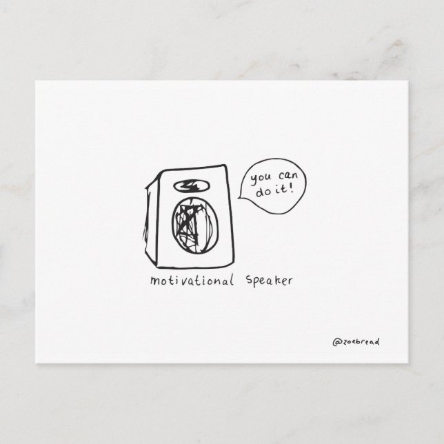 motivational speaker postcard (Front)