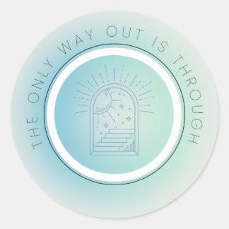 Motivational sticker, minimalist, spiritual.  classic round sticker