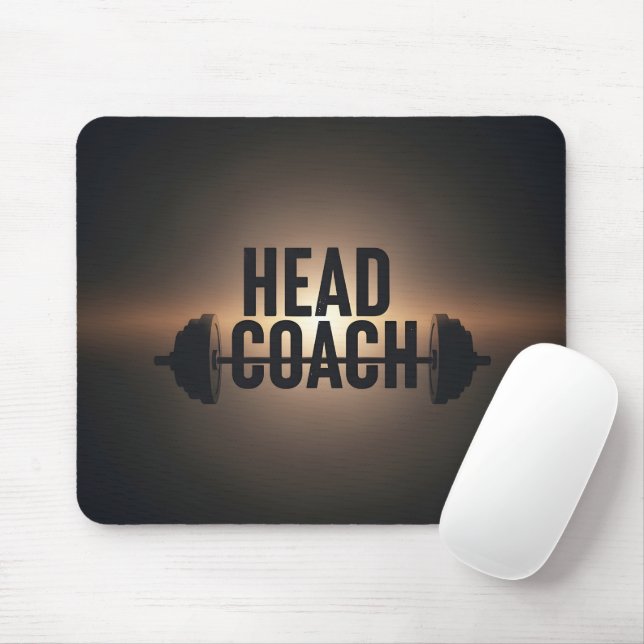 Motivational Strength Coach Weightlifting Mouse Mat (With Mouse)