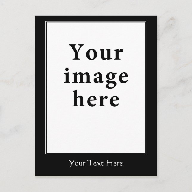 Motivational style vertical border template postcard (Front)