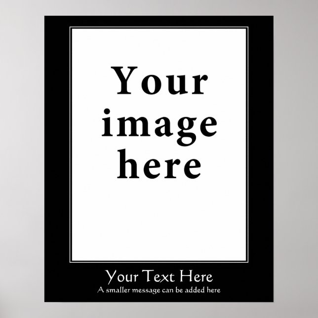 Motivational style vertical border template poster (Front)