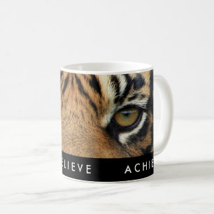 Motivational Success Achieve Quotes Black & White Coffee Mug
