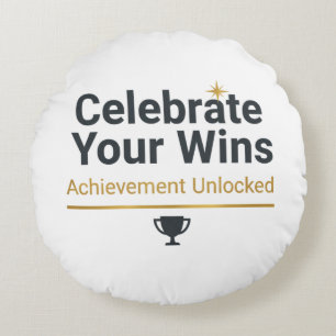 Motivational Success Gift  Round Cushion