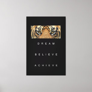 Motivational Success Goal Quotes Elegant Canvas Print