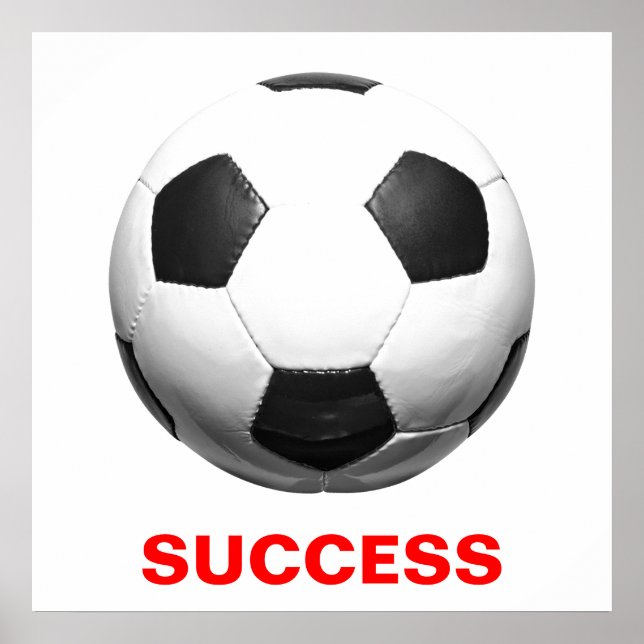 Motivational Success Soccer European Football Poster (Front)