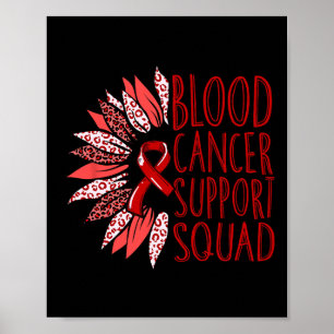Motivational Sunflower Blood Cancer Awareness Men  Poster