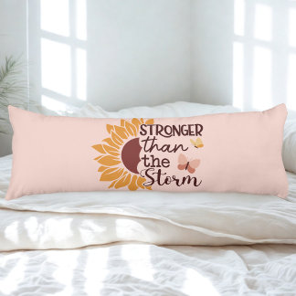 Motivational Sunflower Body Pillow