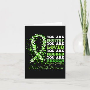 Motivational Support Warrior Mental Health Awarene Card