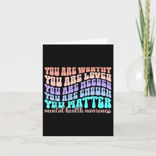 Motivational Support Warrior Mental Health Awarene Card