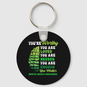 Motivational Support Warrior Mental Health Awarene Key Ring