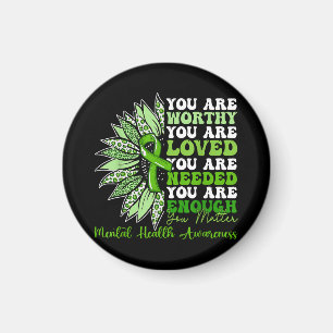 Motivational Support Warrior Mental Health Awarene Magnet