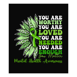 Motivational Support Warrior Mental Health Awarene Photo Print