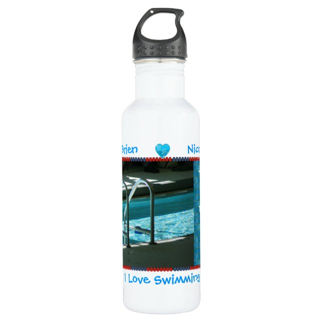 Motivational Swim Themed Template 710 Ml Water Bottle (Front)