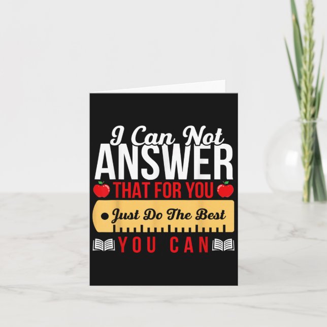 Motivational Teacher -state Testing Just Do The Be Card (Front)
