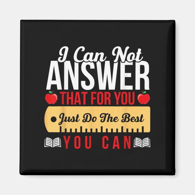Motivational Teacher -state Testing Just Do The Be Magnet (Front)