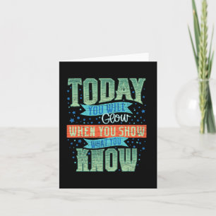 Motivational Teacher Test Day Exam Card