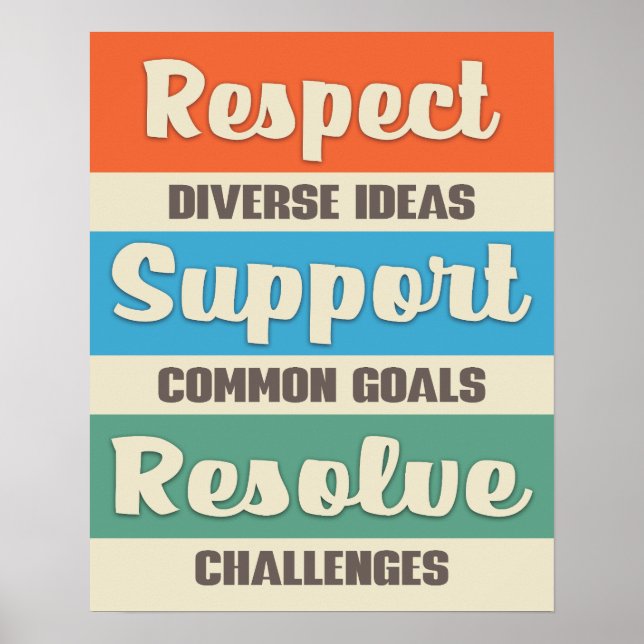 Motivational teamwork team building success poster (Front)